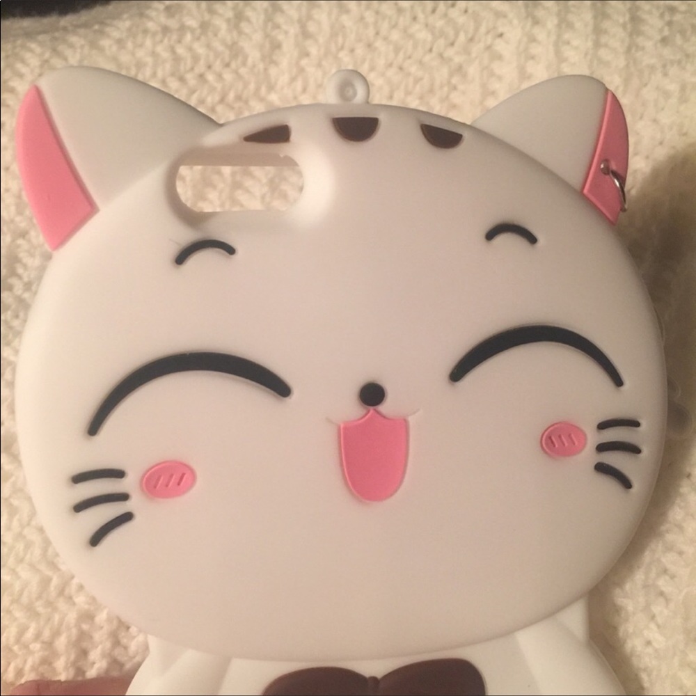 💐 Trisha Paytas White Kitty Cat charm phone case - Picture 5 of 8